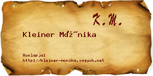 Kleiner Mónika névjegykártya
